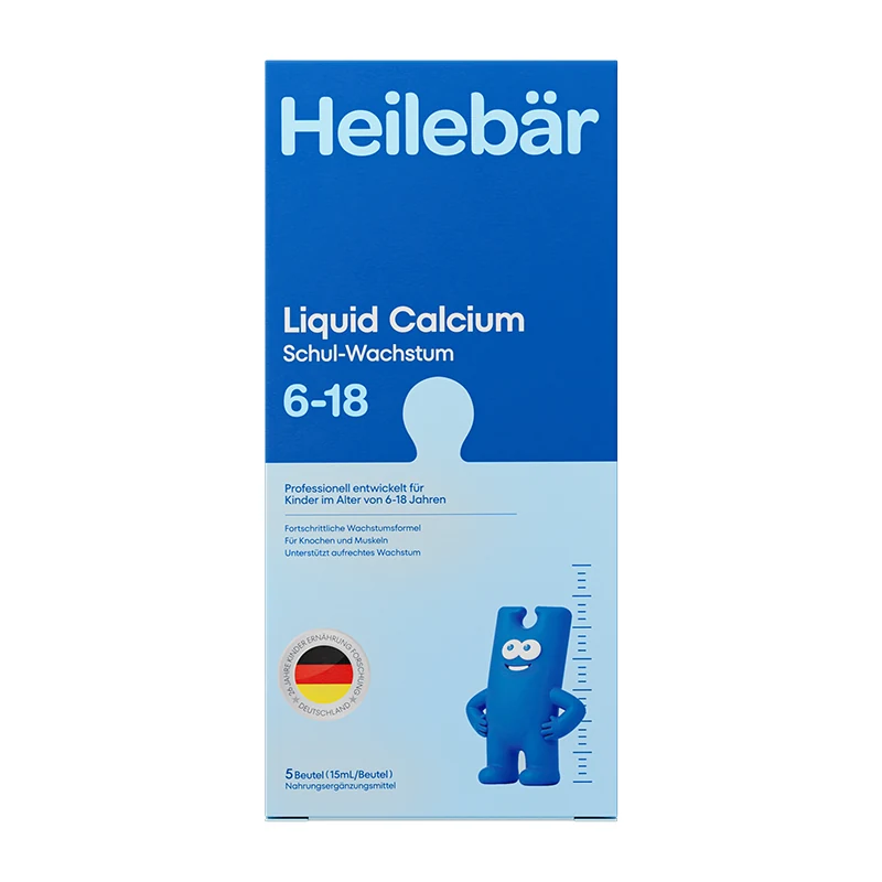 Heilebär Schul-Wachstum Liquid Calcium — travel pack