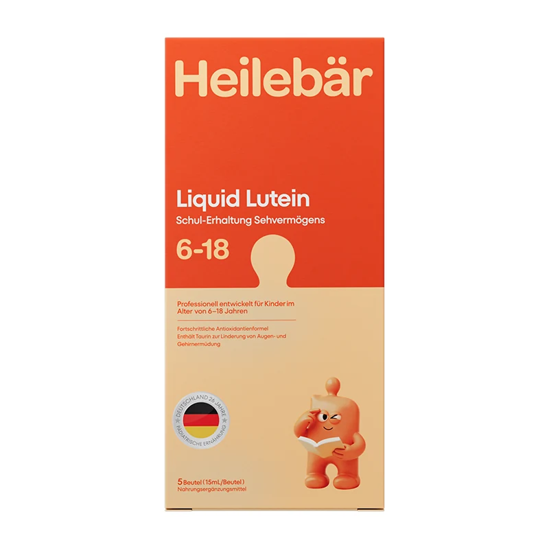 Heilebär Schul-Erhaltung Sehvermögens Liquid Lutein — travel pack